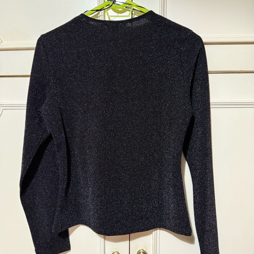 H&M Long Sleeve Jersey Top Black New, Size M
