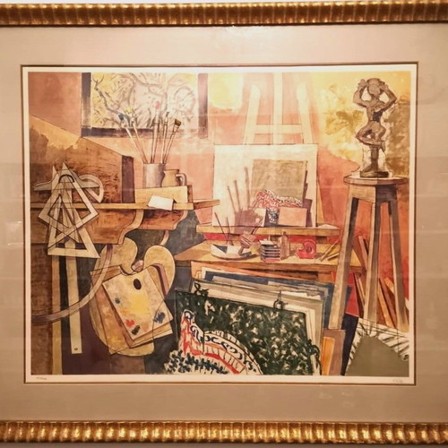 Nikos Hatzikyriakos-Gkikas silk screen print like new, limited edition