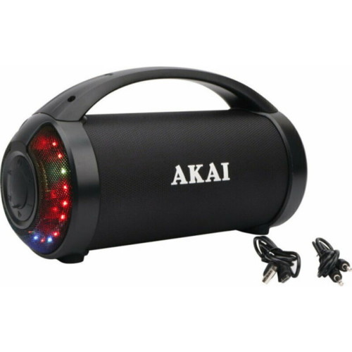 Akai ABTS-21H Bluetooth Speaker 6.5W with Radio and 4-Hour Battery Life Black
