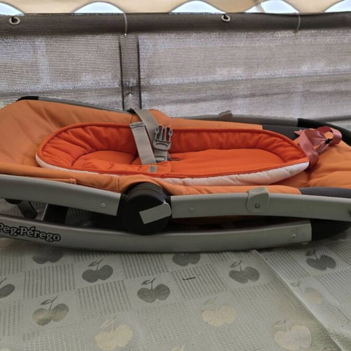 Baby Relax Peg-Perego μεταχειρισμένο με μουσική, πορτοκαλί και γκρι