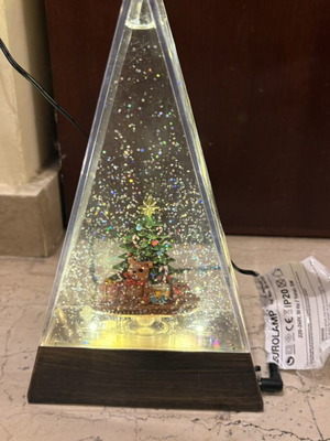 Christmas Snow Globe with Bear 15x7x25.3cm, illuminated, new