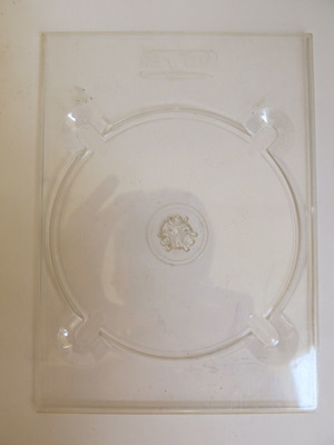 Plastic DVD support case transparent