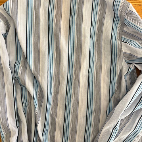 Striped Pyjama Shirt size 54 vintage like new, white and blue