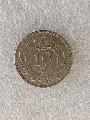 Austria 10 Heller nickel coin 1895