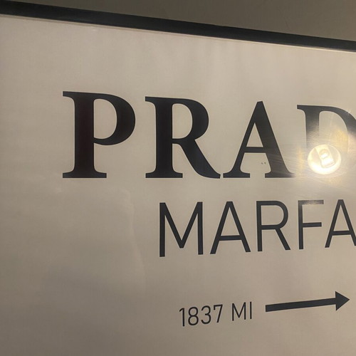 Prada Marfa wall frame 93x63 used with plexiglass