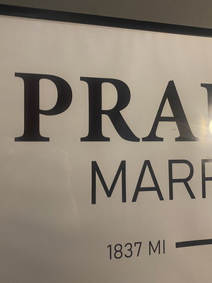 Prada Marfa wall frame 93x63 used with plexiglass
