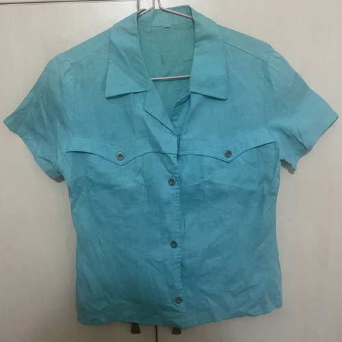 Jantzen Sport vintage women's short-sleeve shirt turquoise used