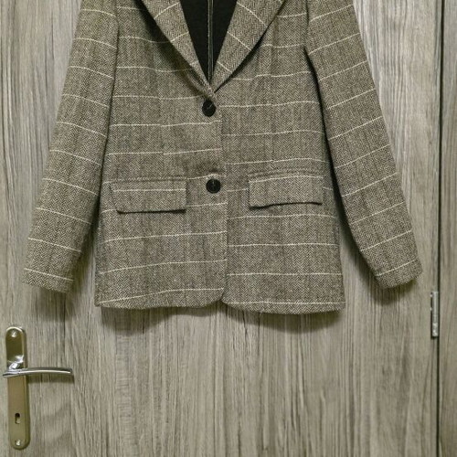 Shein checked jacket new, brown tones, size L