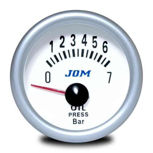 JOM OldSchool 21114 Oil Pressure Gauge with Adapter New