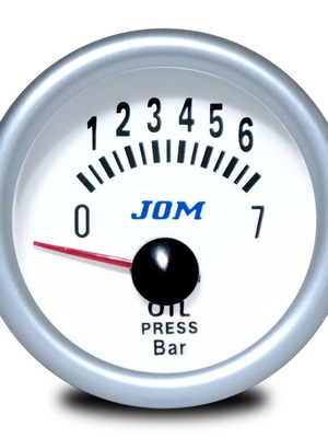 JOM OldSchool 21114 Oil Pressure Gauge with Adapter New