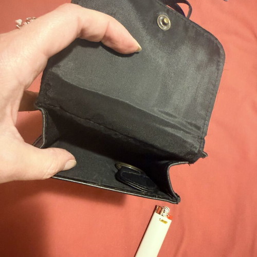 Vintage travel neck wallet organiser used, black