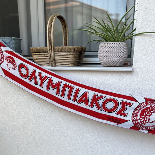 Authentic Olympiakos knitted scarf, official product PAE