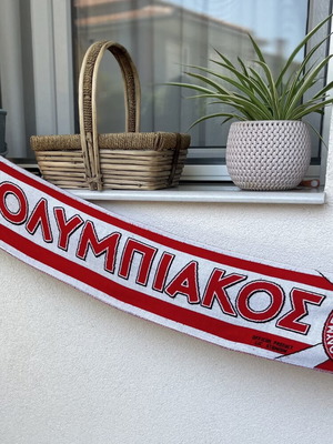 Authentic Olympiakos knitted scarf, official product PAE