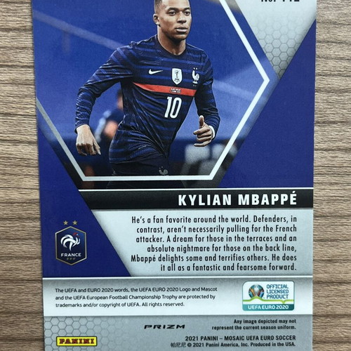 2021 Panini Mosaic UEFA Euro Soccer Kylian Mbappé Prizm card like new