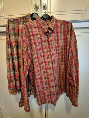 Gant men's shirt 3XL red checked cotton like new