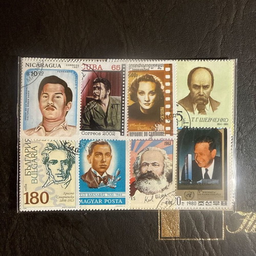 Lot of 50 stamps with historical figures new