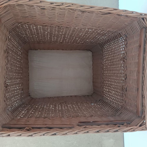 Wicker Storage Basket rectangular used with lid and handles