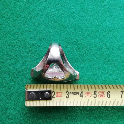 Monopetro ring stainless steel with pink semi-precious stone new