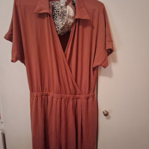 Celestino brown short jumpsuit
