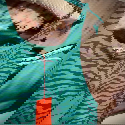 Karavan φόρεμα ολοκαίνουργιο με ετικέτες, animal print πράσινο