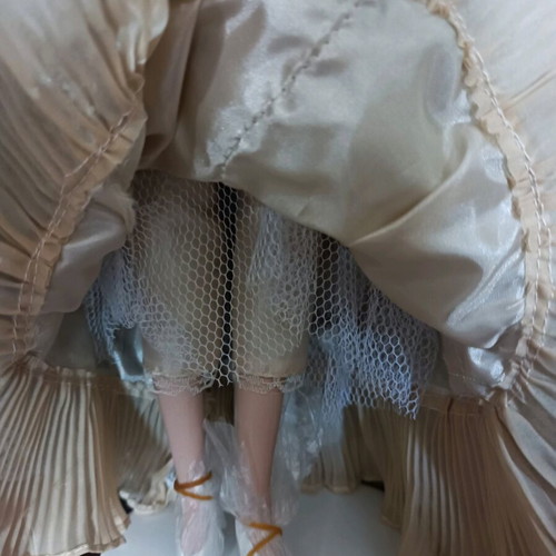 Porcelain doll with stand new, vintage style
