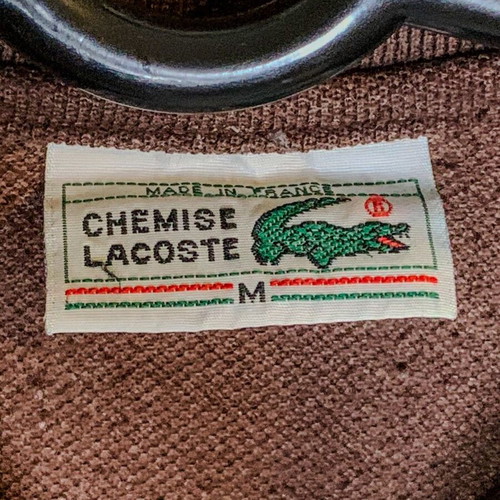 Vintage Lacoste men's polo brown size M made in France like new