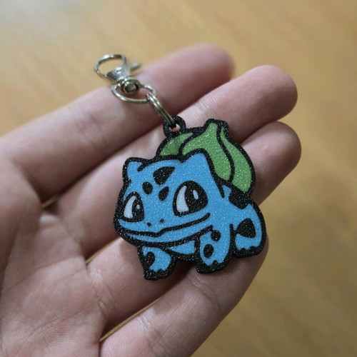 Bulbasaur keychain new multicolored turquoise