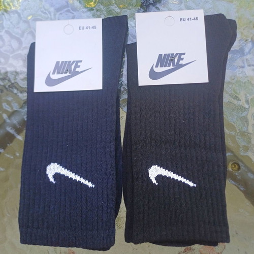 Nike men's socks pack of 2, sizes 41-45, black and dark blue