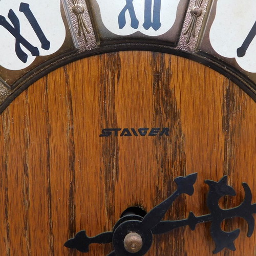 Staiger wall clock German vintage, about 80 years, analog