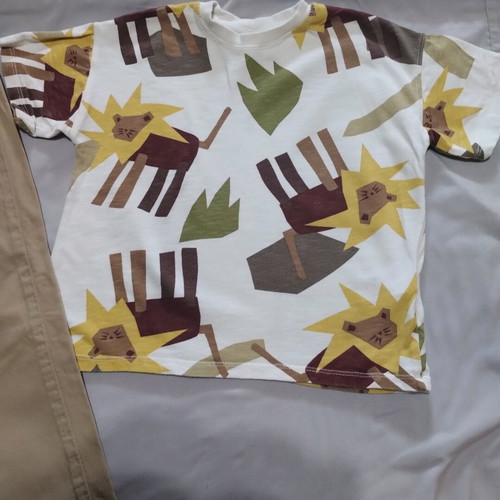 Fabric pants set Energiers and Zara T-shirt No 5 like new