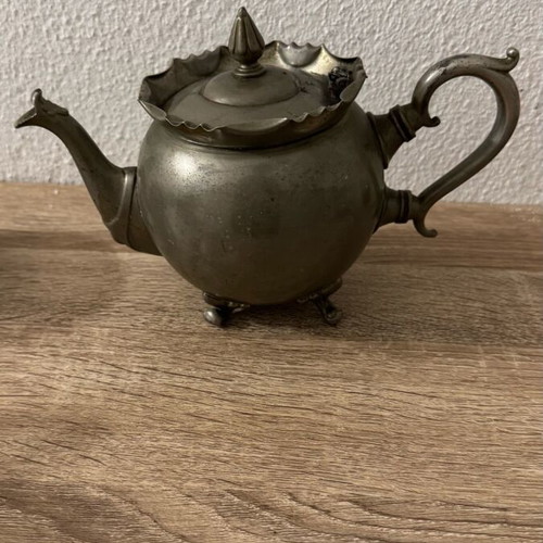 J.A. Daalder teapot used, silver-plated, antique