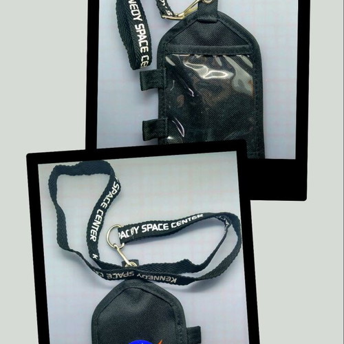 NASA commemorative ID holder with lanyard new