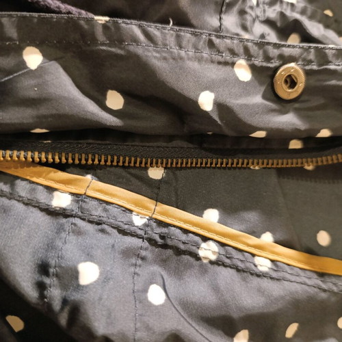 Staff Jeans waterproof navy blue polka dot jacket XS like new