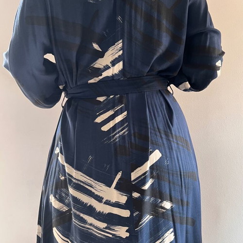 Cacharel dress new with multicolor design, viscose, size S