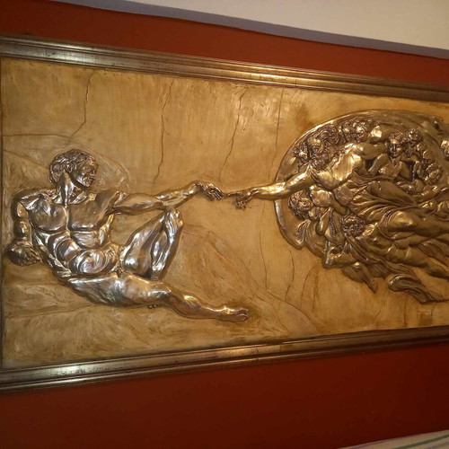 Silver and alabaster painting like new, numbered edition