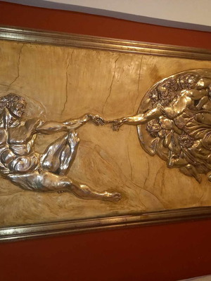 Silver and alabaster painting like new, numbered edition