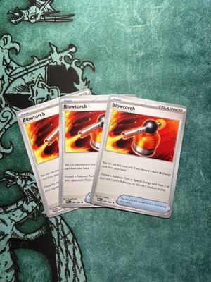 Blowtorch Pokémon cards used, set of 3