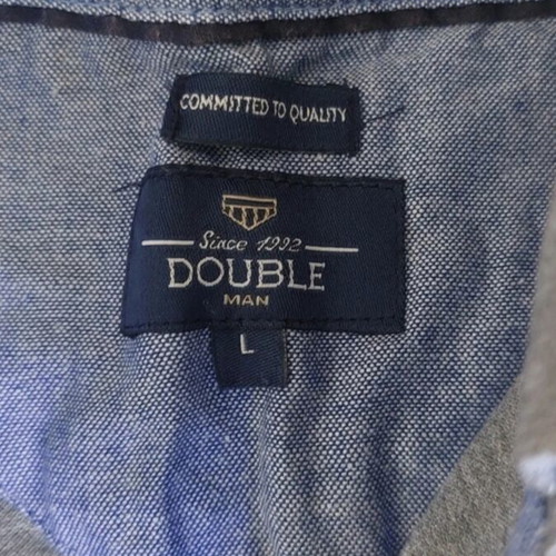 Double men's shirt with collar gray size L like new