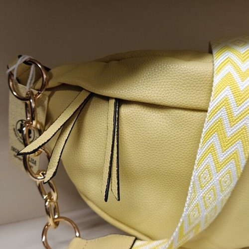 Large yellow waist-shoulder bag crossbody new