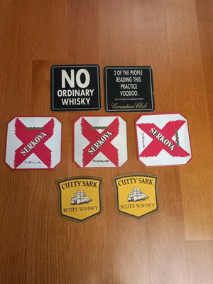 Collectible drink coasters like new, set of 7 pieces