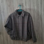 Zara wool bomber jacket checked new, size Large