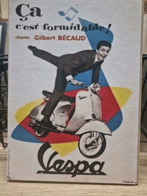 Wooden Vespa decorative sign like new