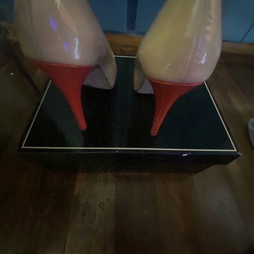 Vince Camuto high heels size 38.5 used, beige and pink