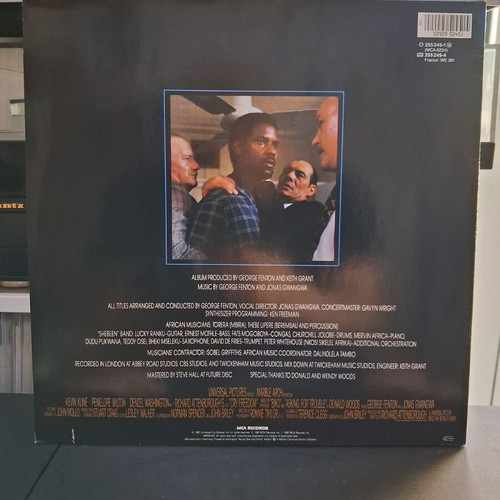 Cry Freedom Original Motion Picture Soundtrack vinyl LP used