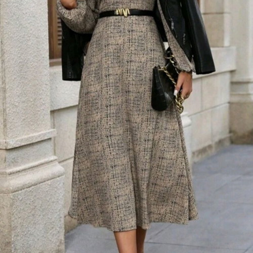 Dress Shein new, beige and black, size XL