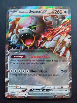 Pokemon Bloodmoon Ursaluna ex Card new from Twilight Mascarade