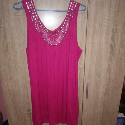 Magenta casual dress used, size XXL, pink