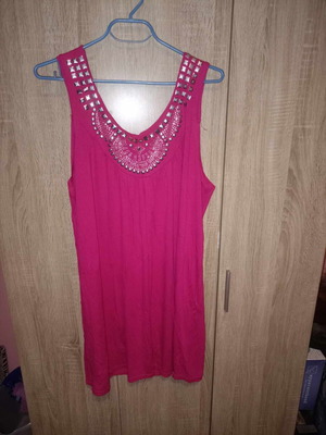 Magenta casual dress used, size XXL, pink