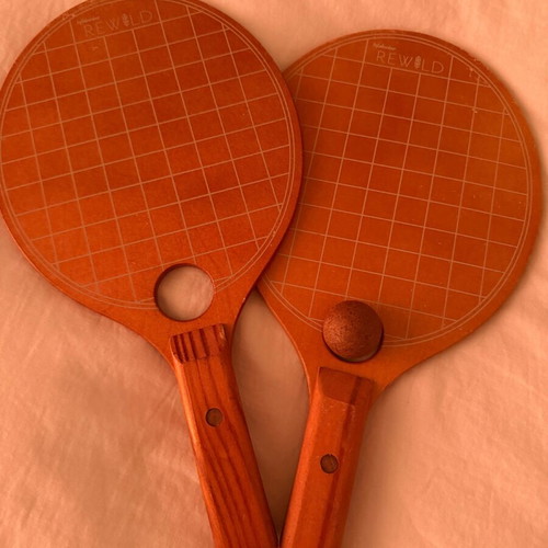 Rackets with wooden ball new, Custome Made