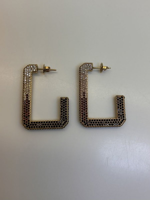 Zadig & Voltaire Cecilia Earrings gold-toned with crystal embellishments like new